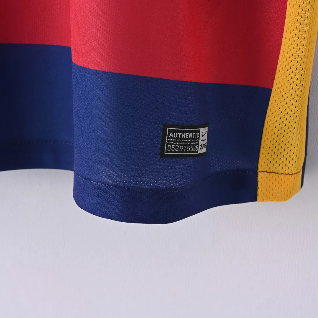 Maillot Retro Barcelone Domicile 2015/16 Manches Longues--8