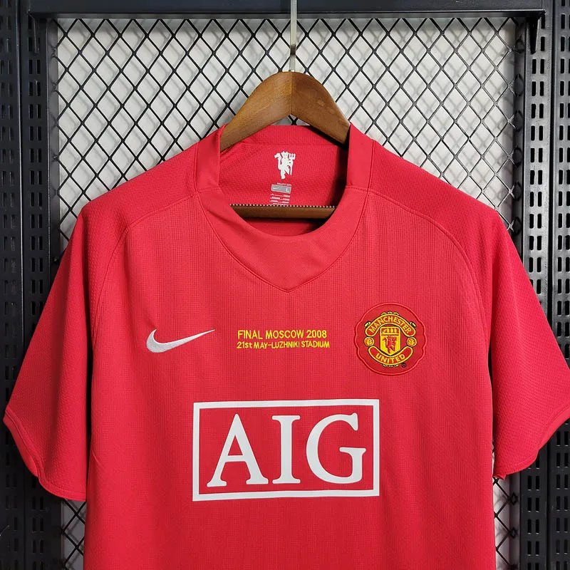 Camiseta Retro Manchester United Primera Equipación Edición Champions League 2007/08--3