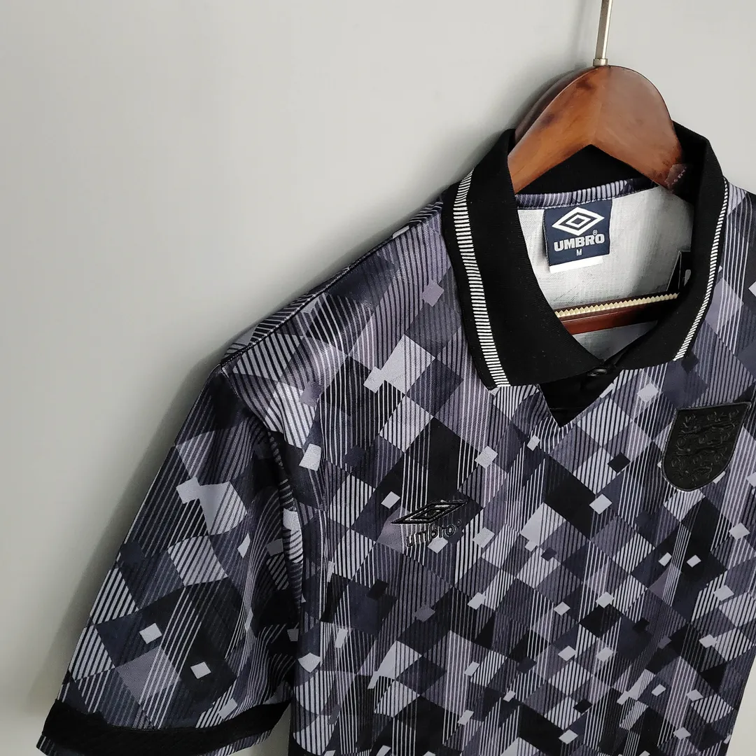Camiseta Retro Inglaterra Edición Especial Blackout 1990 Negra--5
