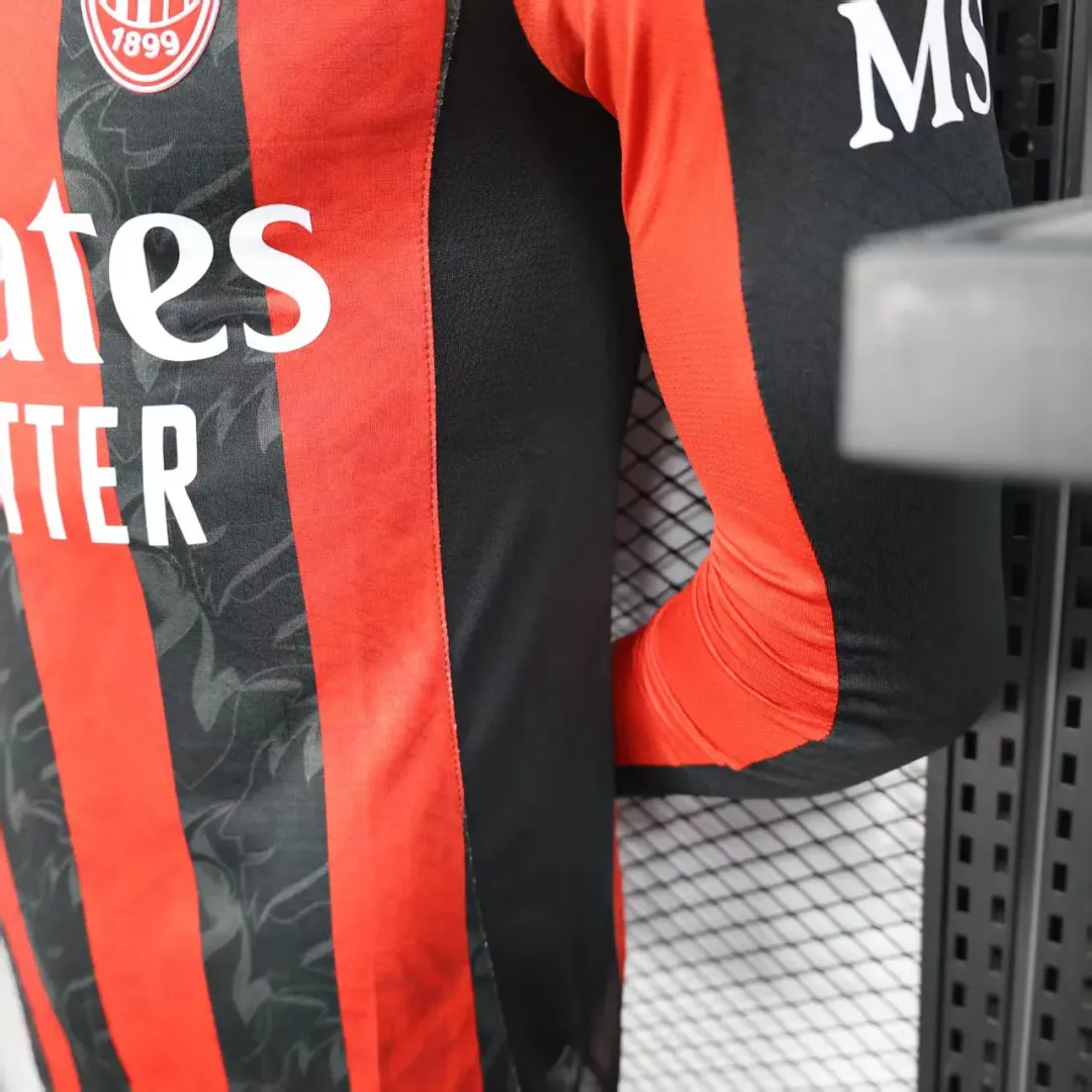 Koszulka AC Milan domowa 2025/26 wersja zawodnicza z długim rękawem--7