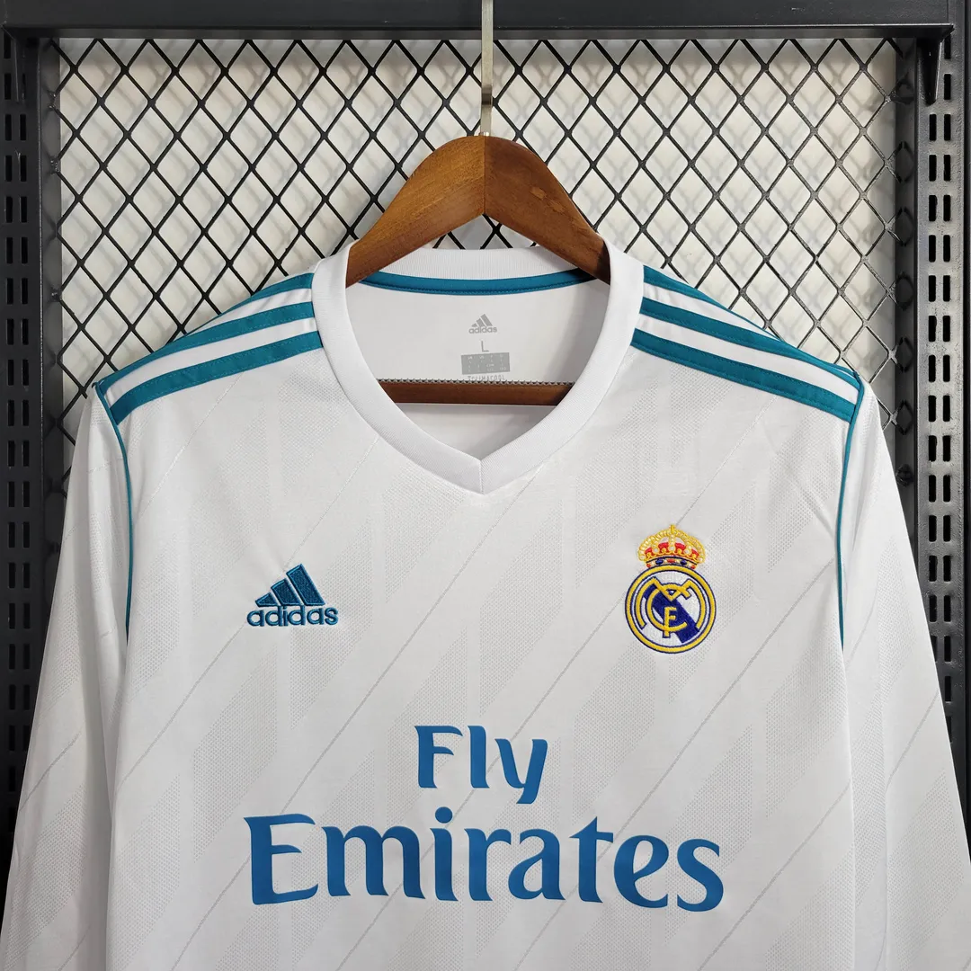 Maglia Retro Real Madrid Home 2017/18 Maniche Lunghe--2