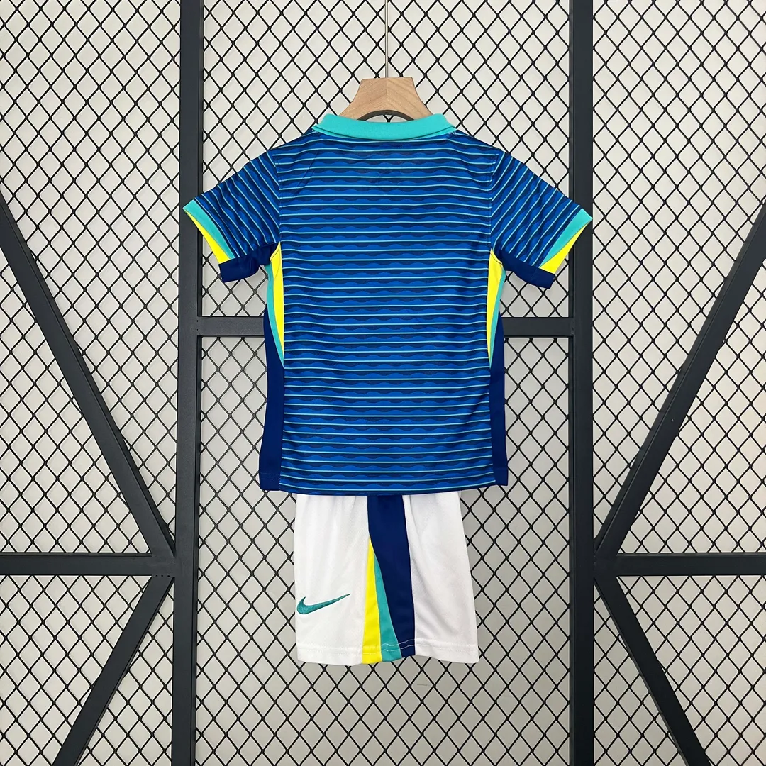 Completino Bambino Brasile Away 2024--1