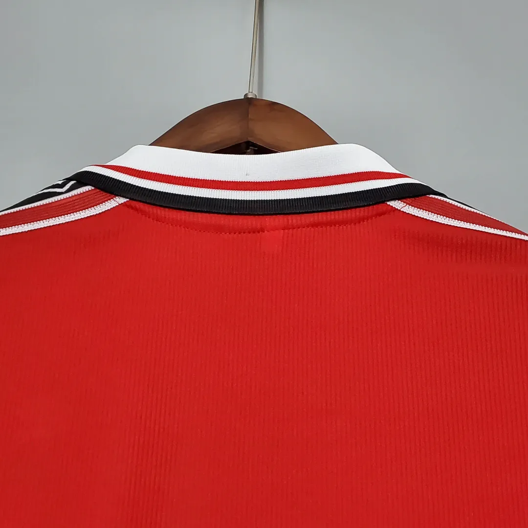 1998-1999 Retro Long Sleeve Manchester United Home Shirt--5