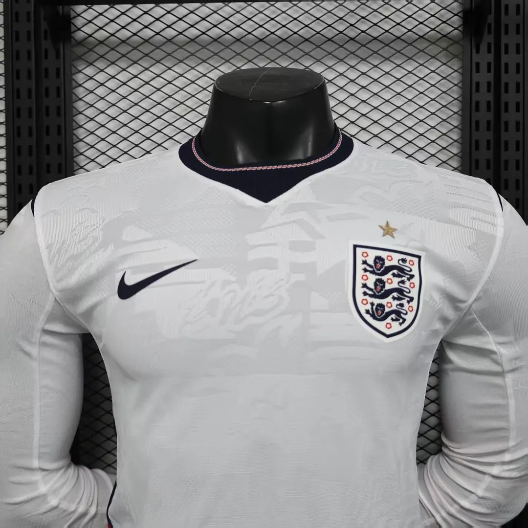 Maillot Angleterre Domicile 2026 Version Player Manches Longues--2