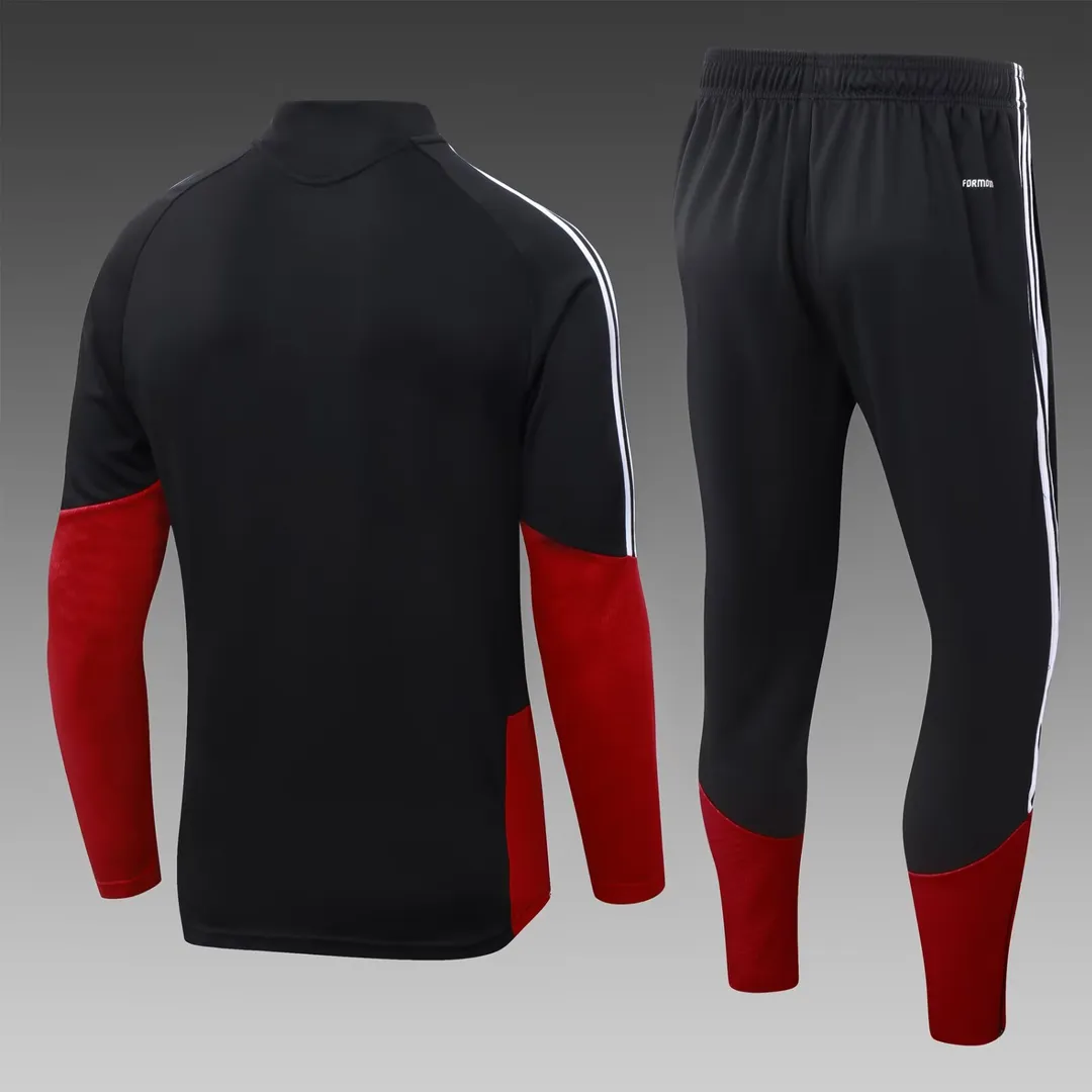 2026 Germany Half-Pull Training Suit Black Jersey Set--1