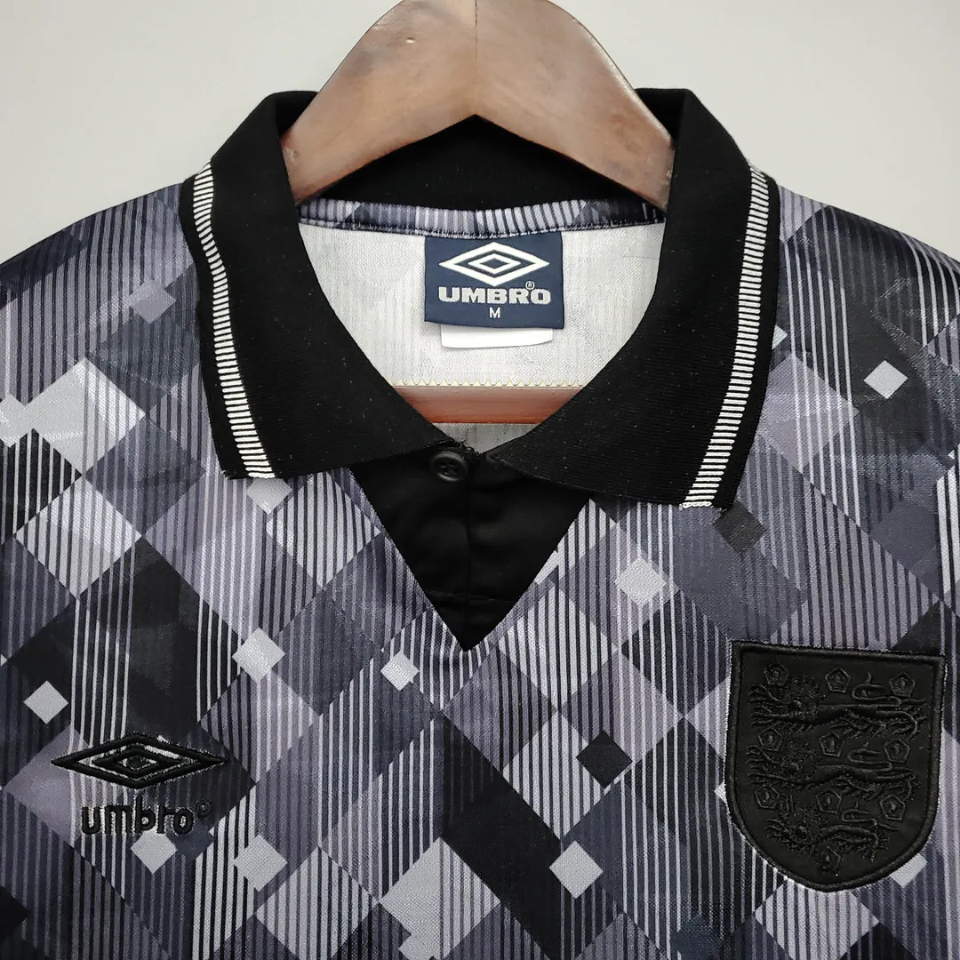 Camiseta Retro Inglaterra Edición Especial Blackout 1990 Negra--2
