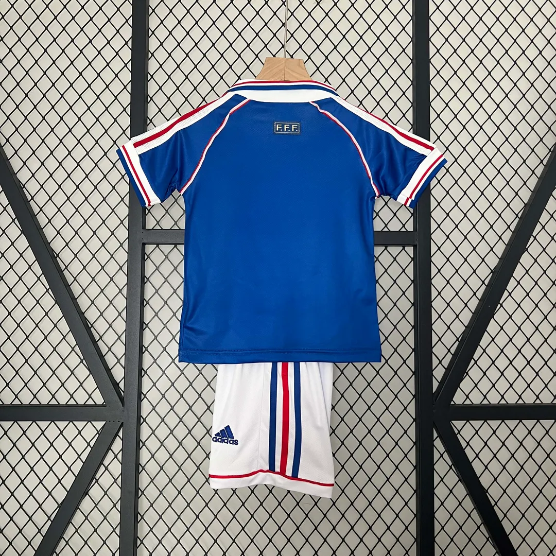 1998 Retro France Home Shirt Kids Size--1