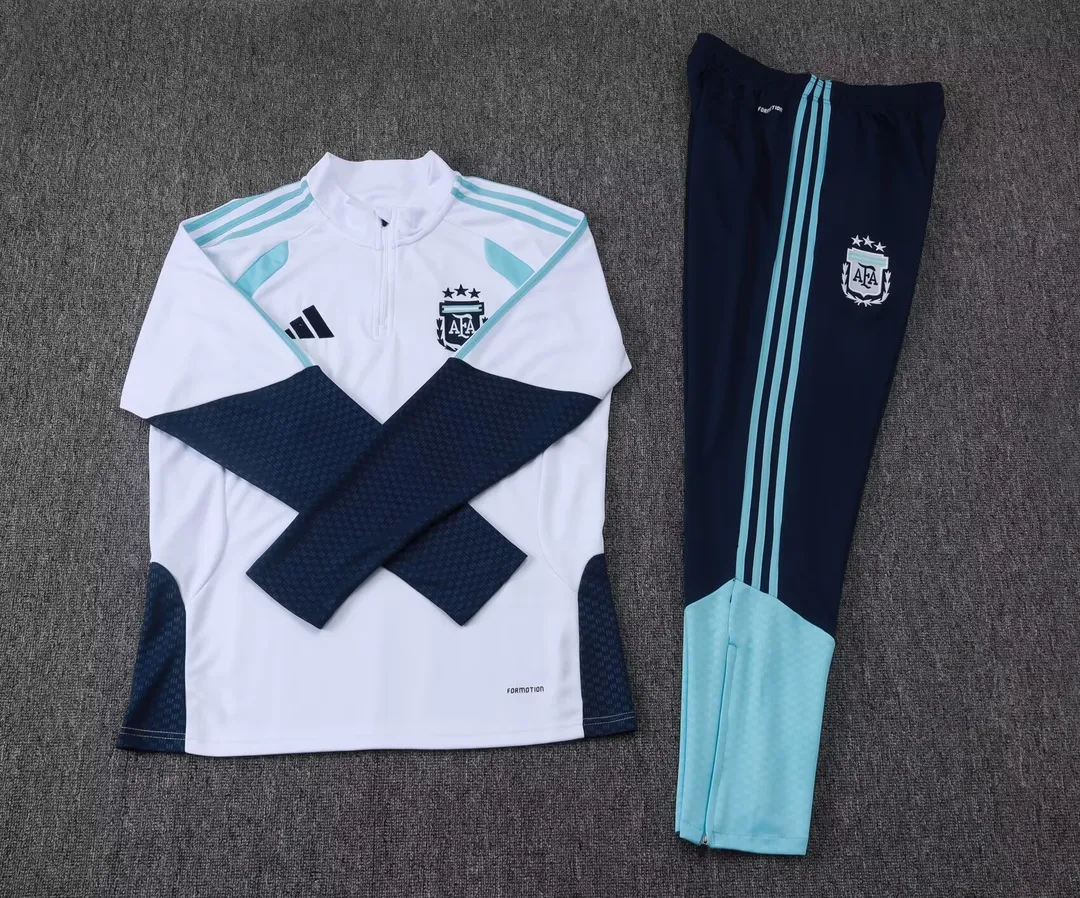 Dres treningowy Argentyny z krótkim zamkiem 2026 biały--6