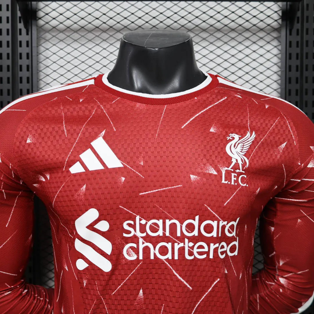 2026/2027 Player Version Long Sleeve Liverpool Home Shirt--2