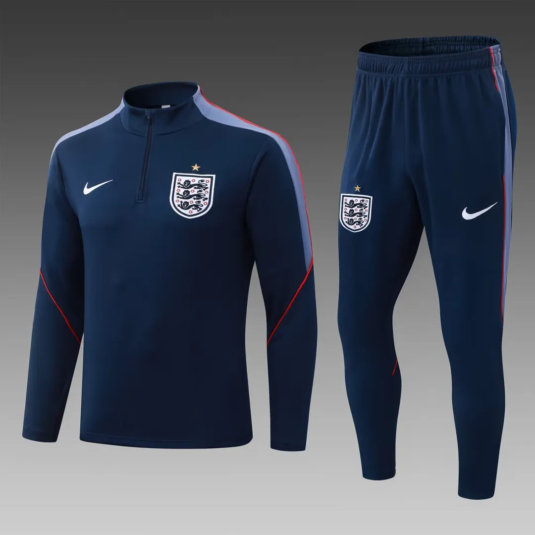 Survêtement Training Angleterre Demi-Zip 2026 Bleu Roi
