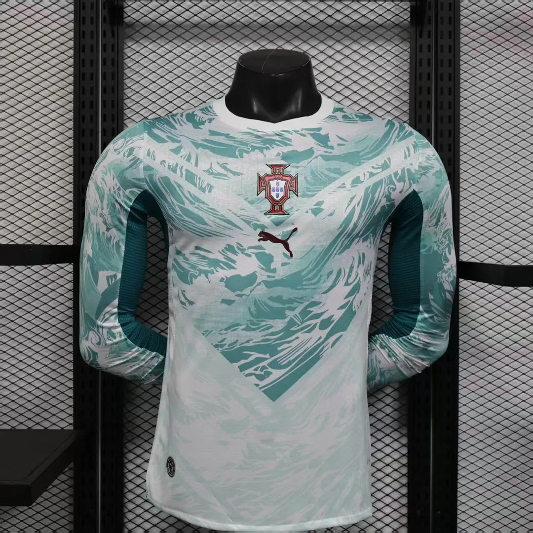 Camiseta Portugal Segunda Equipación 2026 Versión Jugador Manga Larga