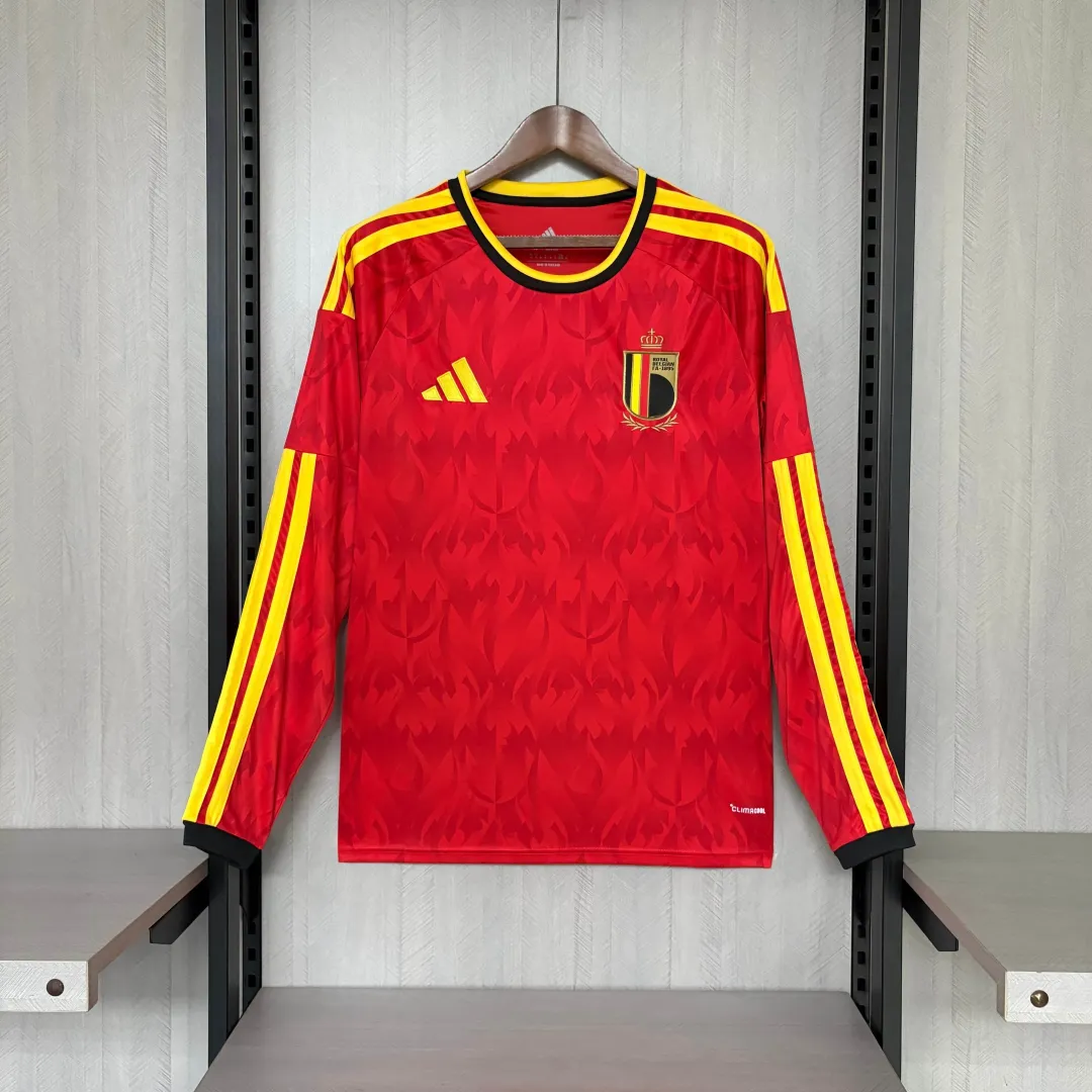 Koszulka Belgii domowa 2026 z długim rękawem