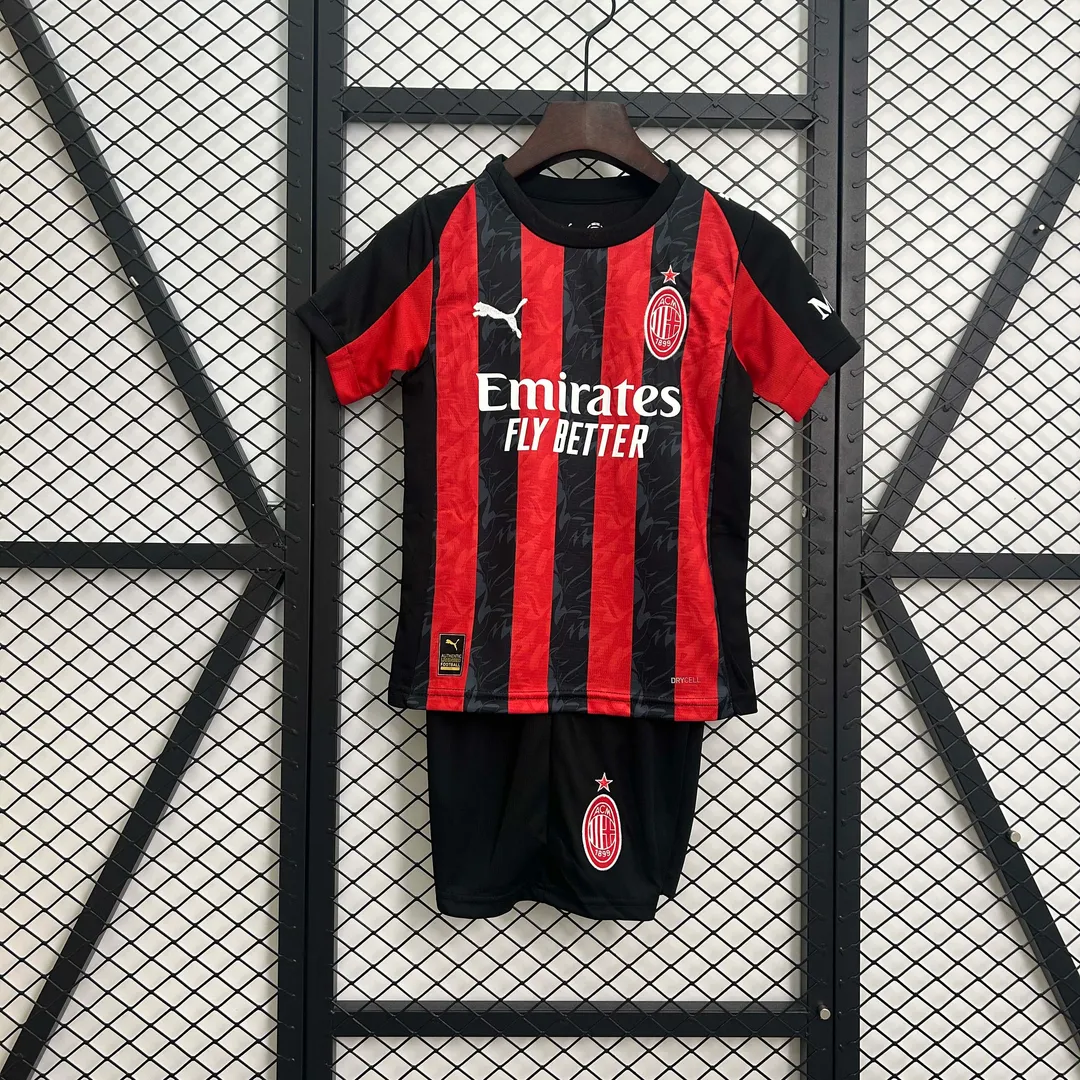 2025/2026 AC Milan Home Shirt Kids Size
