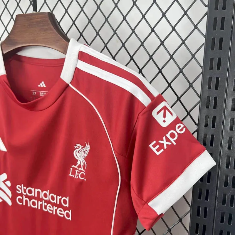 2025/2026 Liverpool Home Jersey Kids Size--3