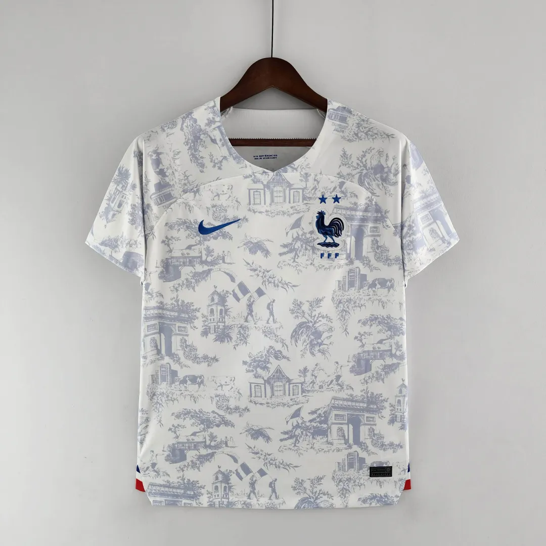 Maillot France Extérieur 2022 Coupe du Monde FIFA Blanc