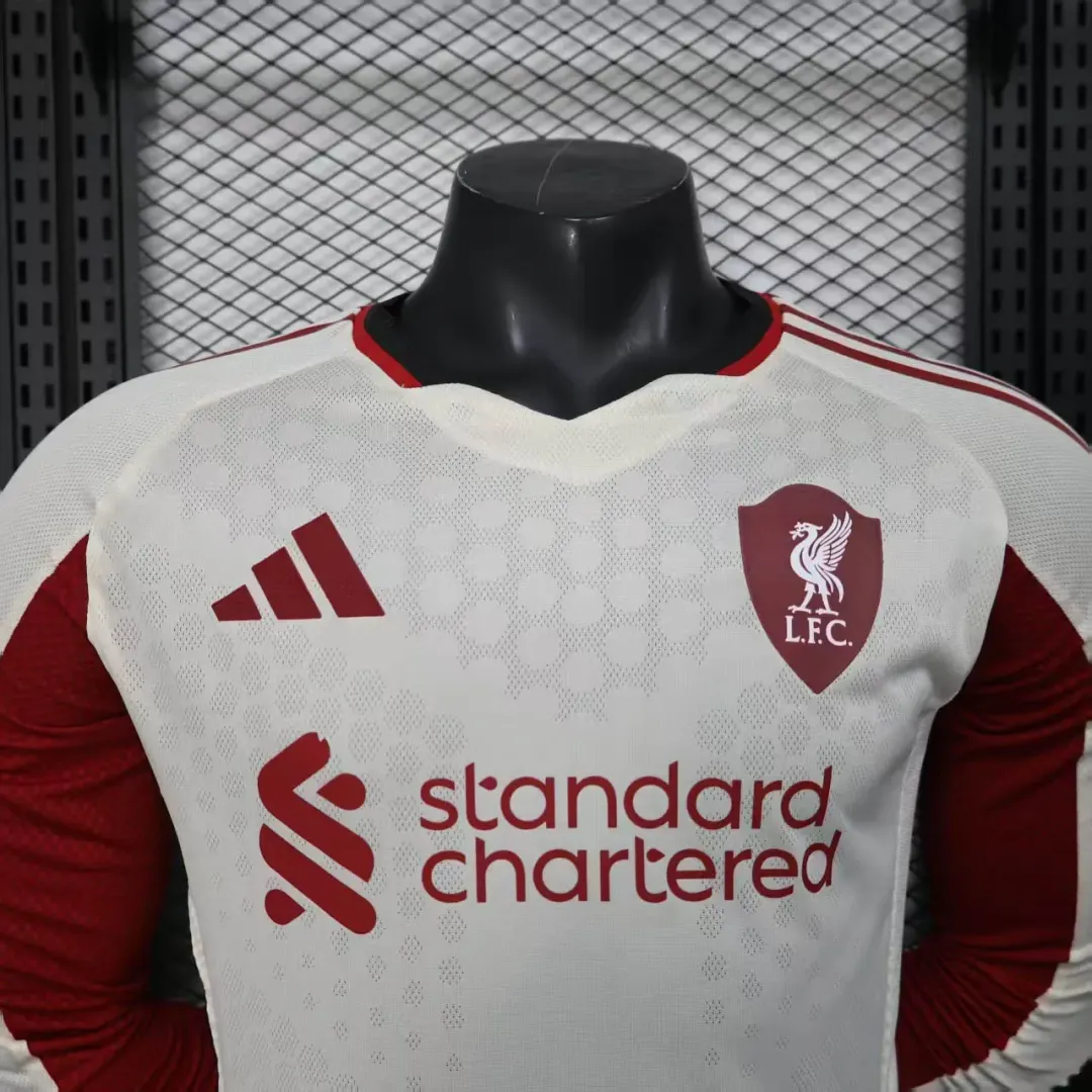 Maglia Liverpool Away 2025/26 Player Version Maniche Lunghe--2