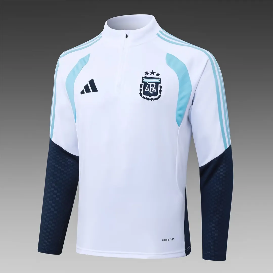 Dres treningowy Argentyny z krótkim zamkiem 2026 biały--2