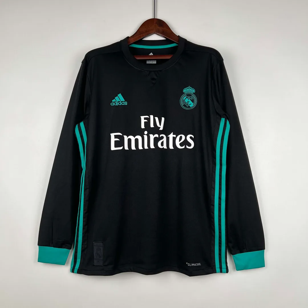 Camisola Retro Real Madrid Alternativa 2017/18 Manga Longa