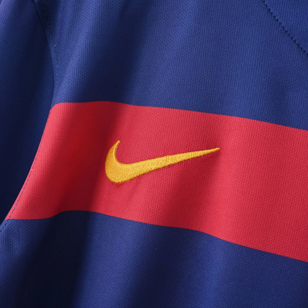Maillot Retro Barcelone Domicile 2015/16 Manches Longues--3