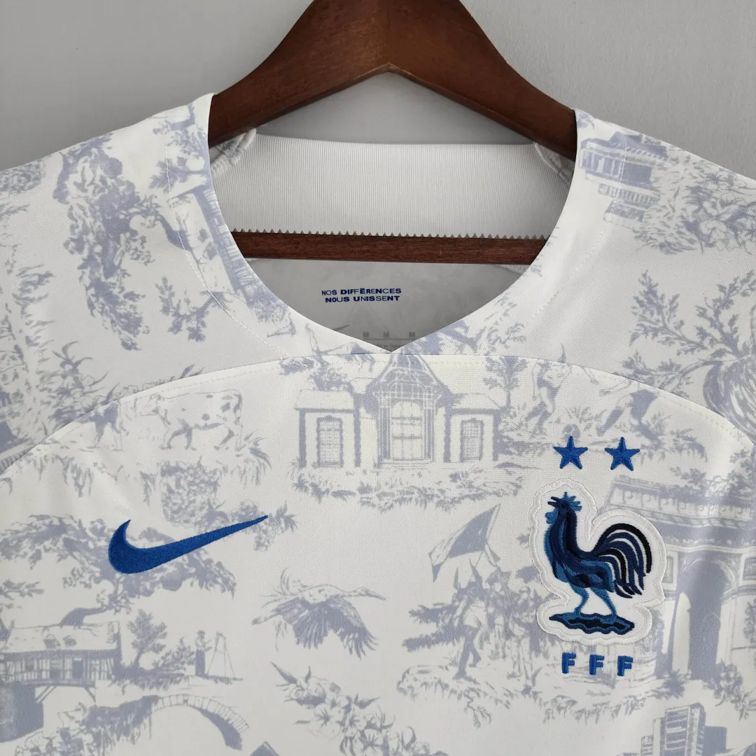 Maillot France Extérieur 2022 Coupe du Monde FIFA Blanc--2