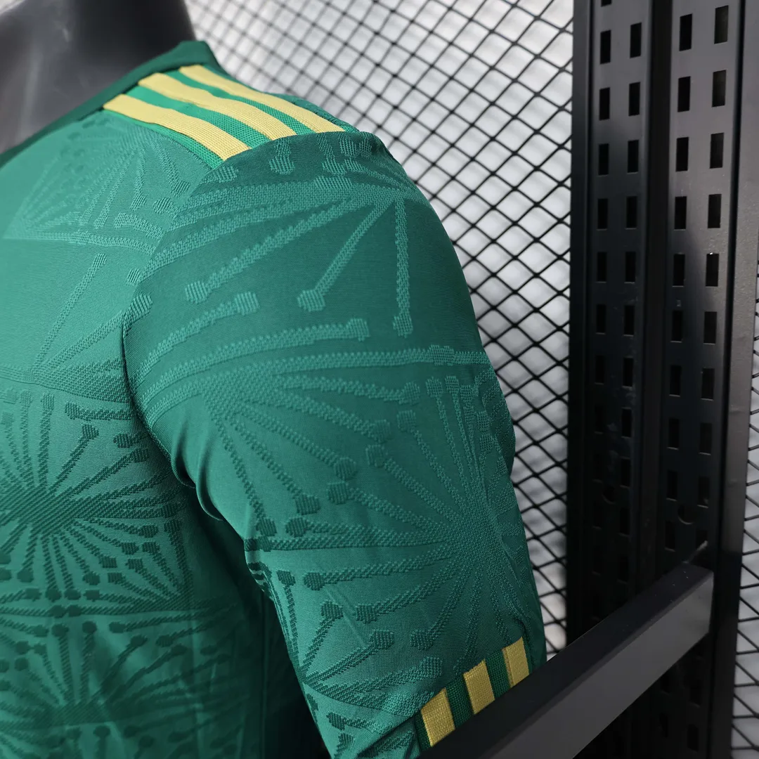 Maglia Messico Edizione Gold Cup 2025 Player Version Maniche Lunghe Verde--5