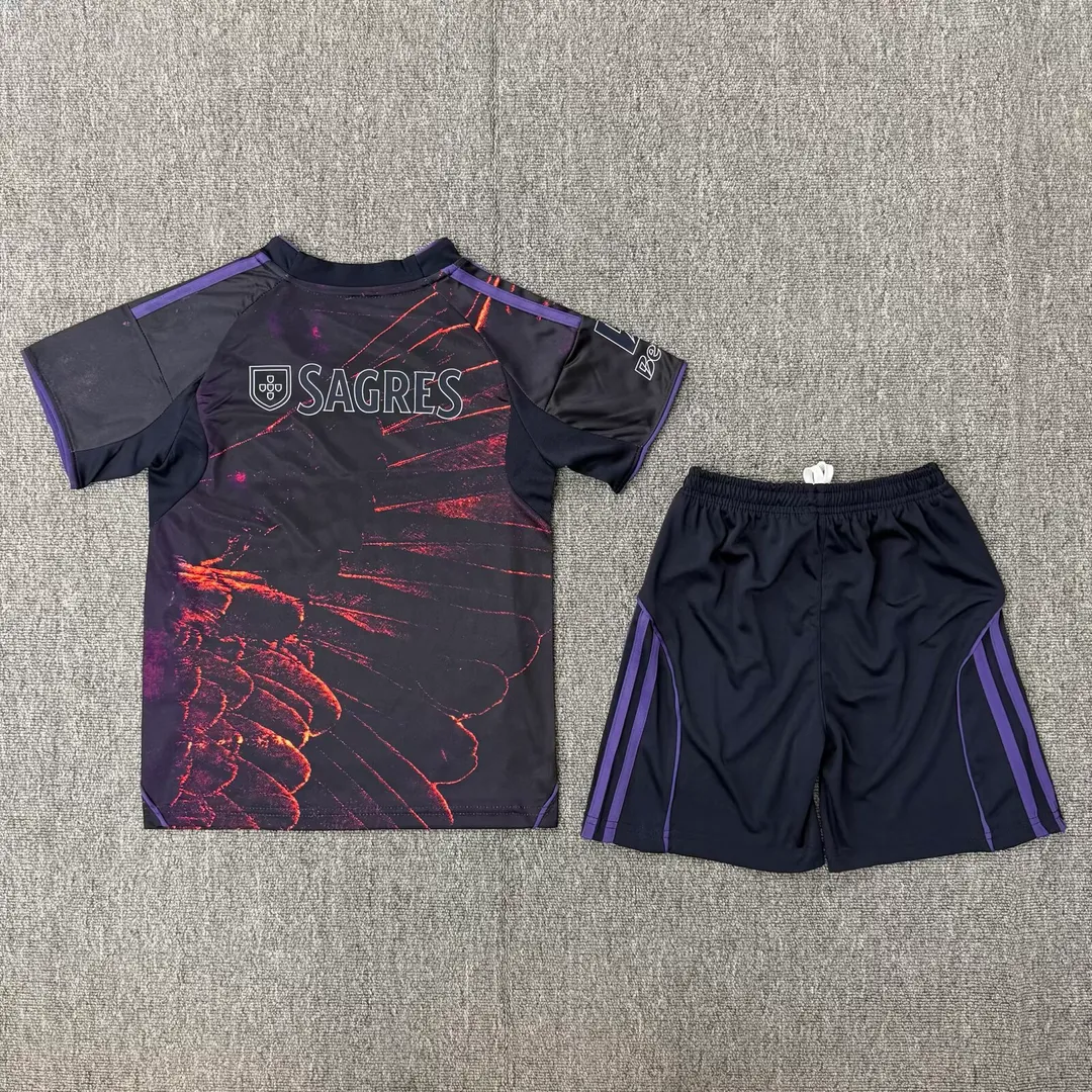 Maillot Kit Enfant Benfica Édition Spéciale Vhils «Starry Sky» 2025/26 Violet--1