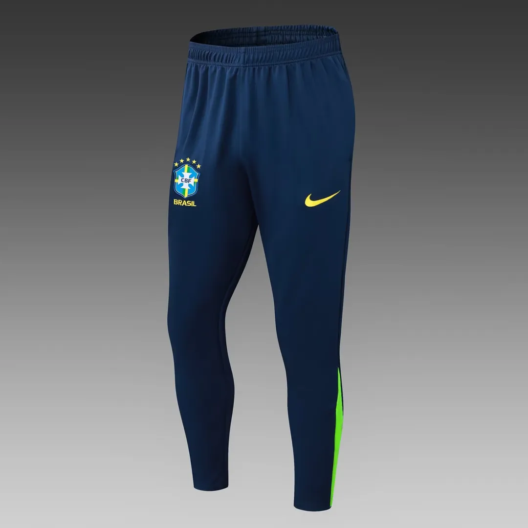 2025 Brazil Half-Pull Training Suit Yellow Shirt Set--4