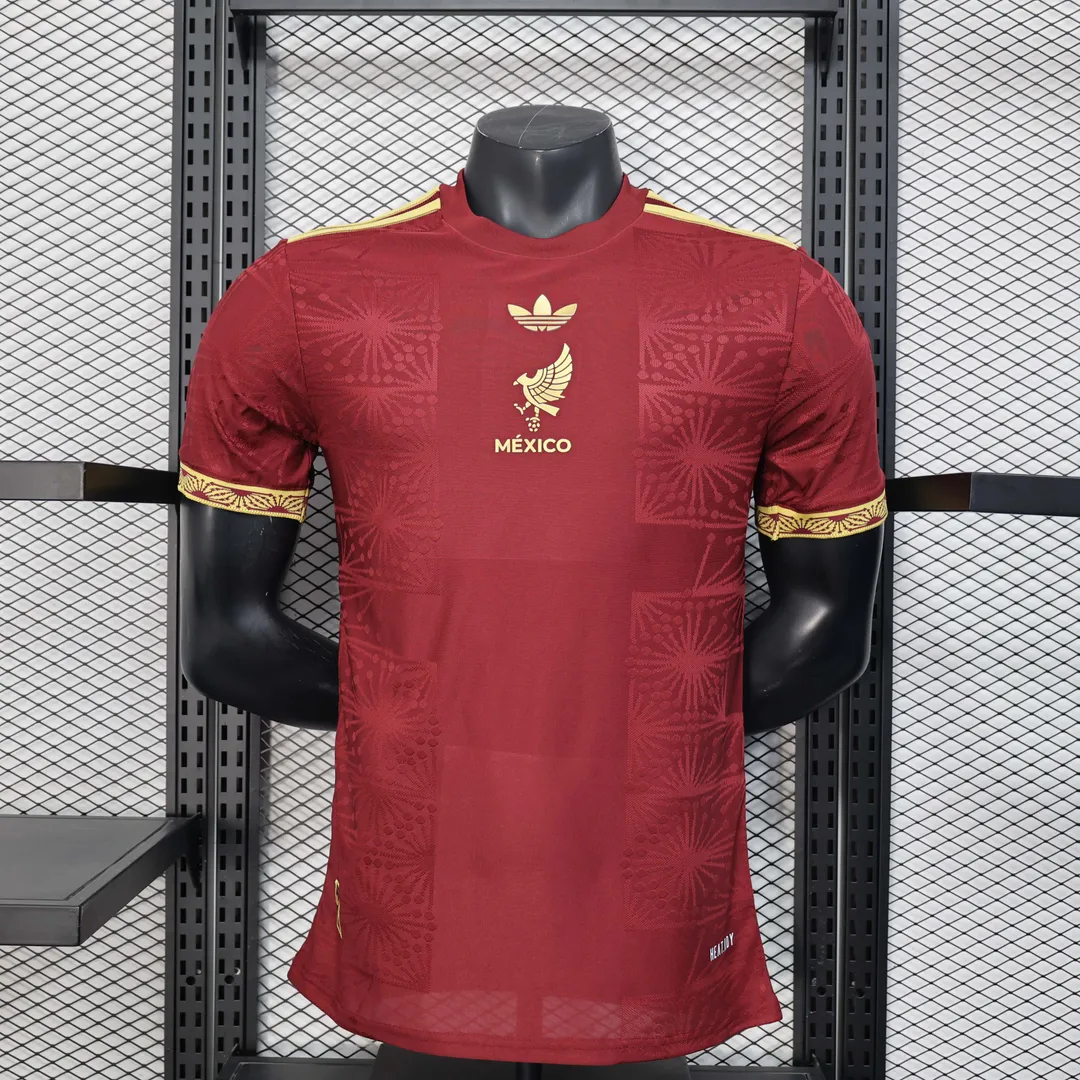 Camiseta México Versión Copa Oro 2025 Versión Jugador Roja