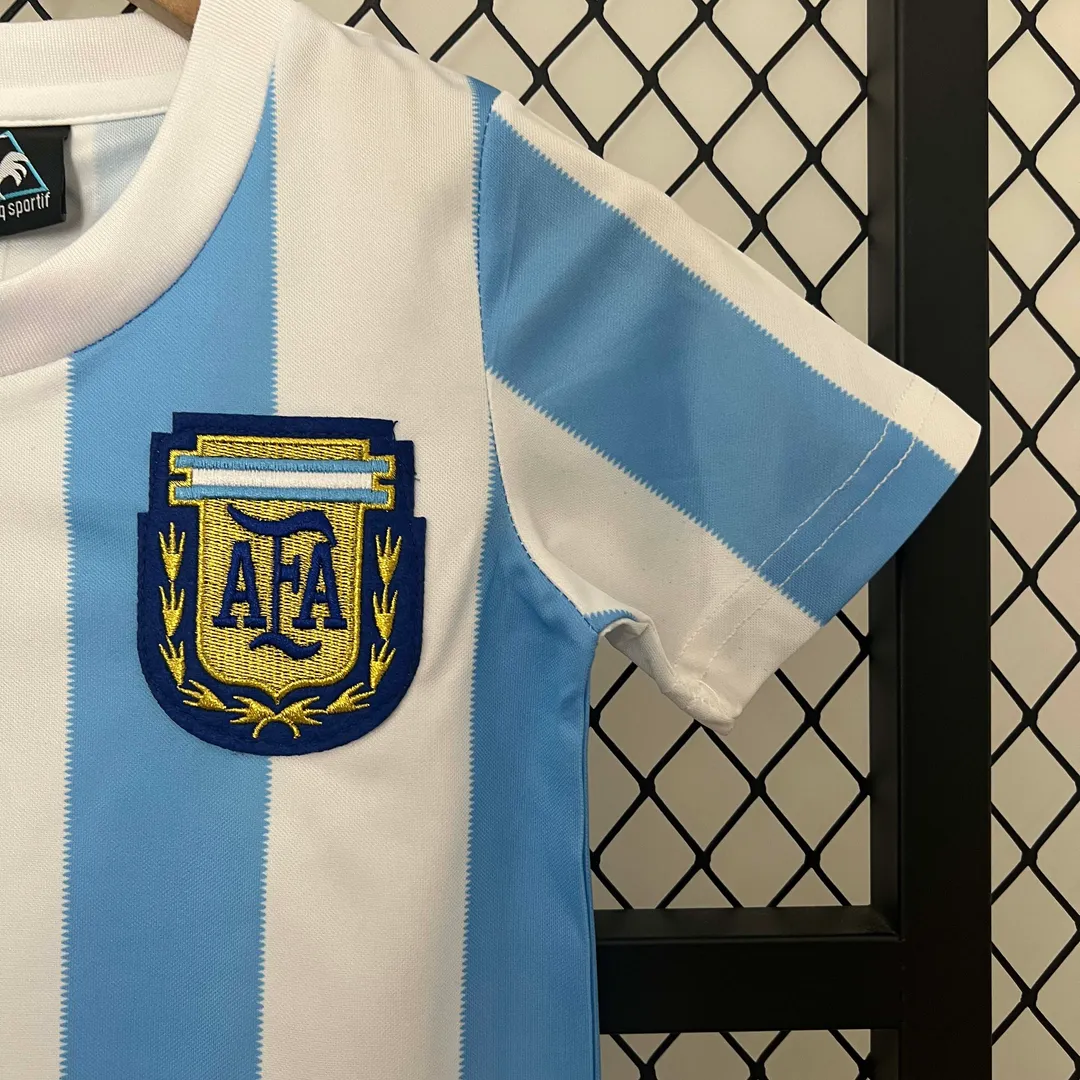 Maillot Kit Enfant Retro Argentine Domicile 1986--6