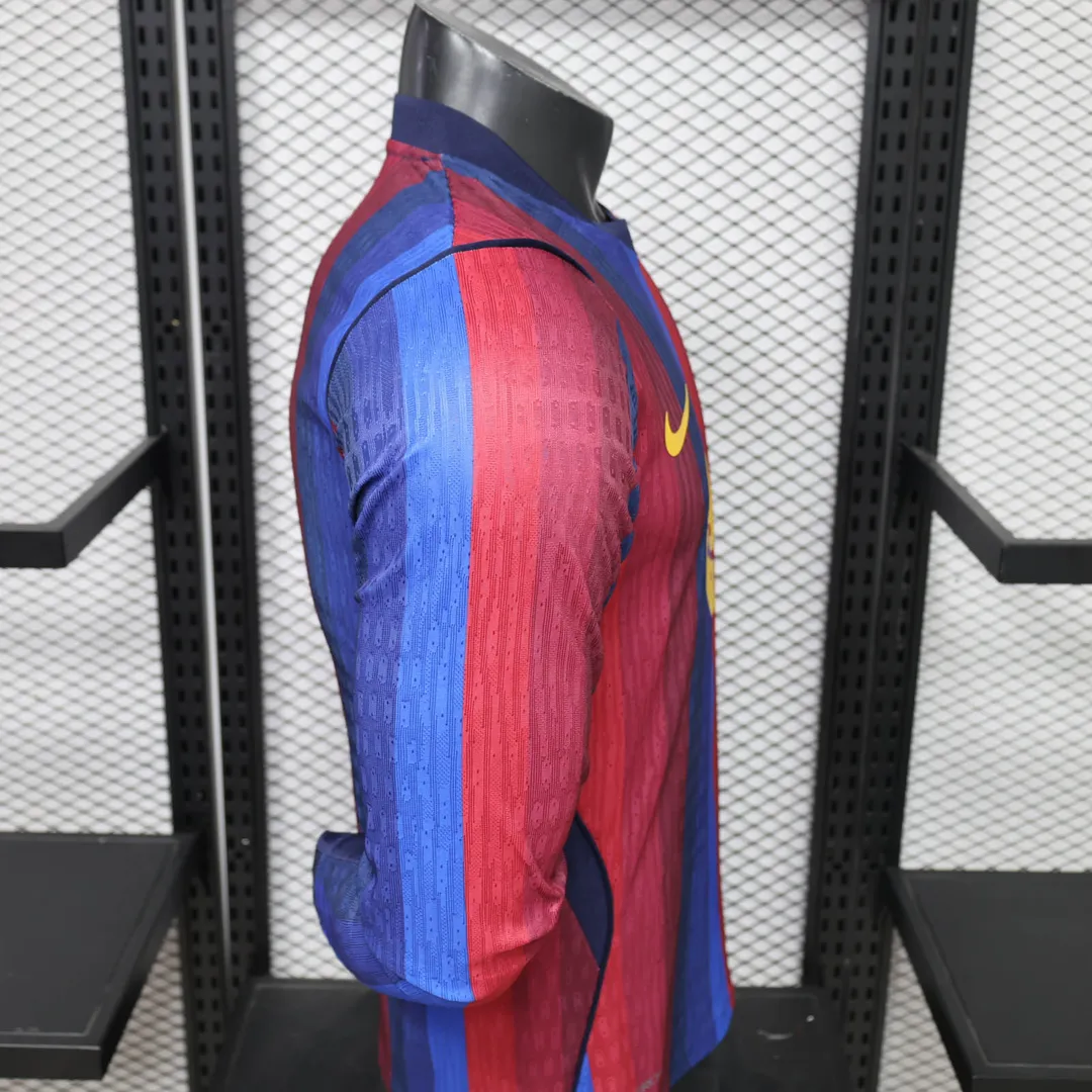 2026/2027 Player Version Long Sleeve Barcelona Home Shirt--8