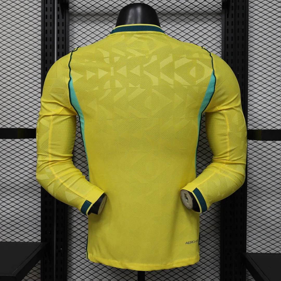 Maillot Brésil Domicile 2026 Version Player Manches Longues--1