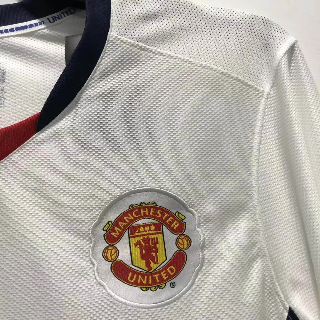 2008/2009 Long Sleeve Retro Manchester United Away Shirt--5