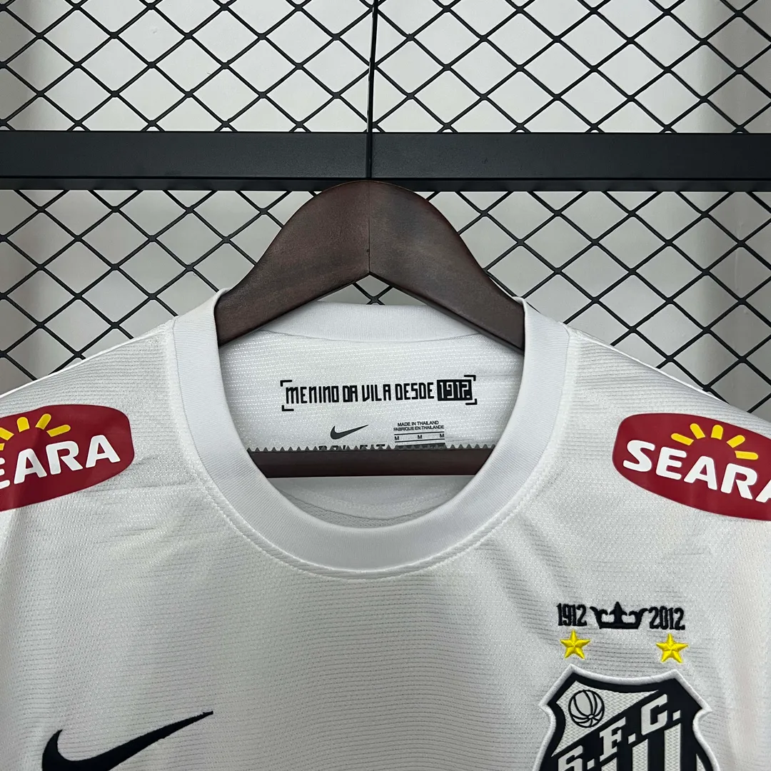 Camiseta Retro Santos Primera Equipación 2012 Manga Larga--3