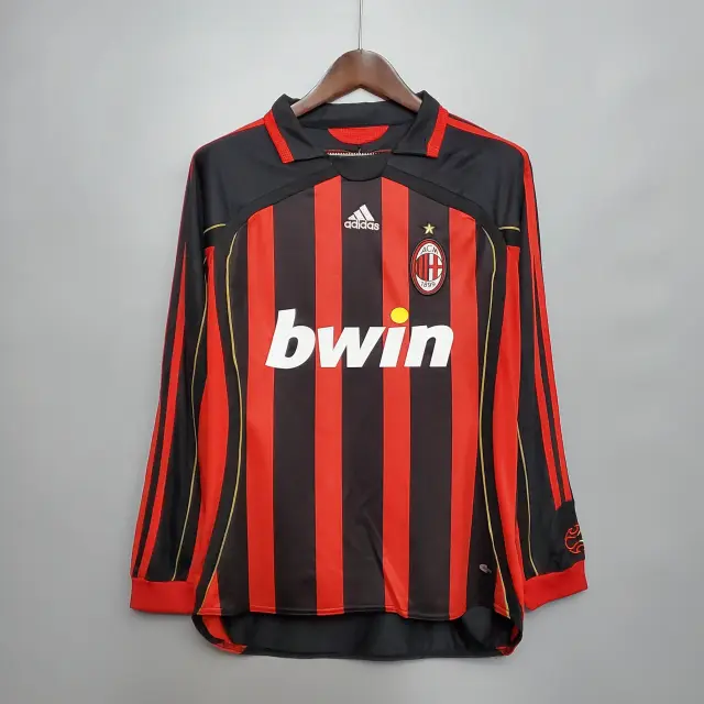 Maillot Retro AC Milan Domicile 2006/07 Manches Longues