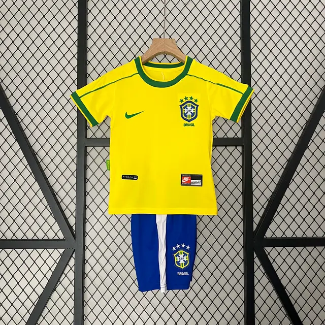 Maillot Kit Enfant Retro Brésil Domicile 1998
