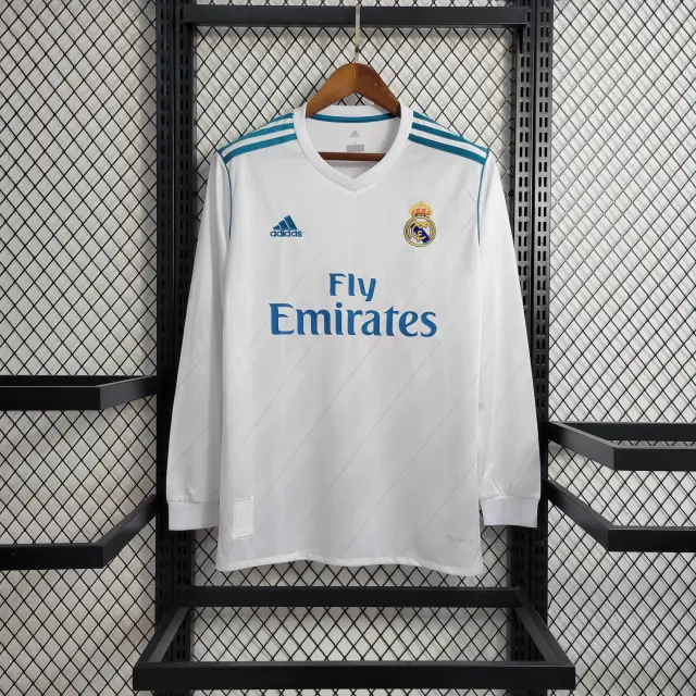 Camiseta Retro Real Madrid Primera Equipación 2017/18 Manga Larga