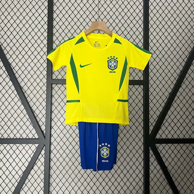 Maillot Kit Enfant Retro Brésil Domicile 2002