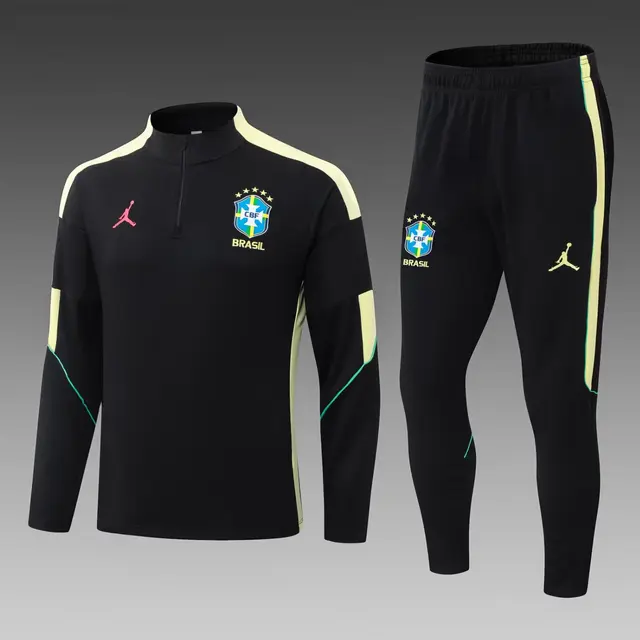 Tuta Allenamento Brasile Mezza Zip 2026 Nera