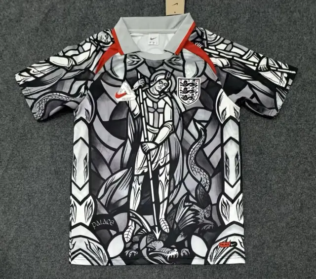 Maillot Avant-Match Angleterre Édition Collaboration 2026 Col Polo Gris