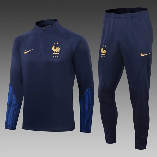 Tuta Allenamento Francia Mezza Zip 2022 Blu Royal