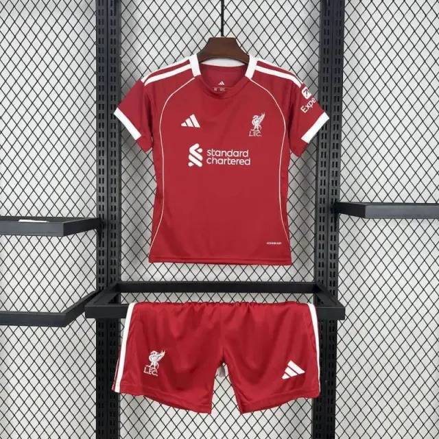 2025/2026 Liverpool Home Jersey Kids Size
