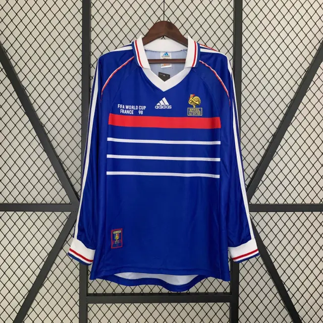 Camiseta Retro Francia Primera Equipación 1998 Manga Larga