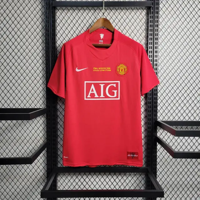Maillot Retro Manchester United Domicile Édition Champions League 2007/08